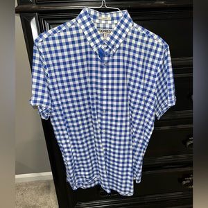 Express Fitted 17-17.5 short sleeve mens button down